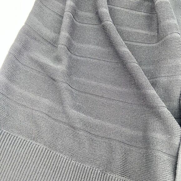 Chicos Black Open Cardigan Size XL Textured Stripe - Picture 2 of 5